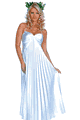 LML70150 Satin Pleated Athenian Goddess Long Gown