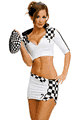 LML70135 V Neck Sexy 2pc Race Car Outfit