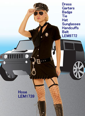 LEM9772 Midnight Patrolwoman 7pc Set