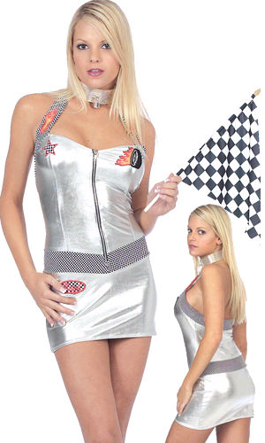 LFPFPDRS4 Forplay Tem Racer Mini-dress