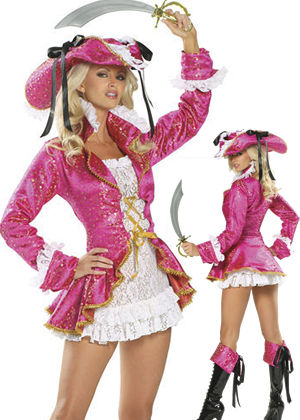 LRB1308 5pc Pirate Captain Costume