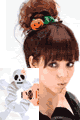 JJG6253 ハロウィンシュシュA (ガイコツ)