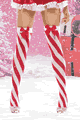LLA1508 Sheer Candy Cane Stockings