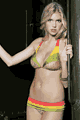 輸入水着 LCSC262482-262302 Heart of Gold Flag Halter Tunnel Top and Band Bottom