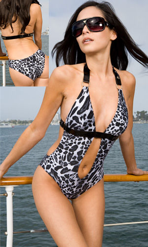 Lady Cat Express 新着水着通販 LFP449101 Maldives Animal Print Swim Suit