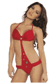 Lady Cat Express 新着水着通販 LJV9011 Faux Suede One Piece Bikini