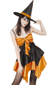 Lady Cat Express お勧めコスチューム JRU802116 Orange Dressy Witch Costume