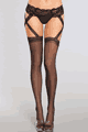 Be Wicked ＜Lady Cat＞ Criss Cross Lace Garter Thigh Highs画像