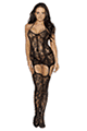 Lace Fishnet Halter Garter Dress