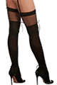 Sheer Thigh High with Knitted Lace-up Boot Design