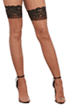 Cuban Heel Sheer Thigh High Stockings