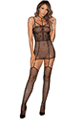 Dreamgirl ＜Lady Cat＞ Fishnet and Lace Garter Dress