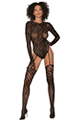 Zebra Fishnet Teddy Bodystocking