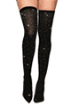 Sheer Rhinestone Thigh Highs