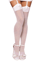 Sheer Thigh Highs with Rhinestone Seam and Bride