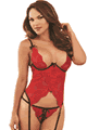 Scalloped Stretch Galloon Lace Bustier Set