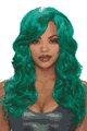 Dreamgirl ＜Lady Cat＞ Long Wavy Teal Wig