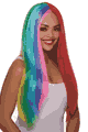 Dreamgirl ＜Lady Cat＞ Primary Rainbow Wig画像