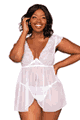 Lace and Mesh Babydoll and G-string