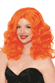 Orange Big Curls Wig