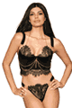 Velvet and Lurex Lace Bustier and G-String