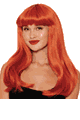 Long Auburn with Bangs Wig