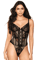 Lace and Fishnet Bustier and G-String