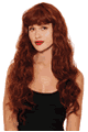 Auburn Wavy with Bangs Wig