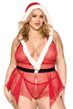 Santa Mesh babydoll Set