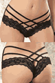 Dreamgirl ＜Lady Cat＞ Stretch Lace Band Tanga Panty