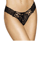 Dreamgirl ＜Lady Cat＞ Stretch Lace Panty with Elastic Criss-cross画像