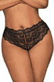 Dreamgirl ＜Lady Cat＞ Lace Tanga Open-Crotch Panty