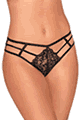 Dreamgirl ＜Lady Cat＞ Strappy Cheeky Panty with Center Front Lace画像