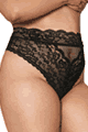 Dreamgirl ＜Lady Cat＞ High-Waisted Lace Panty with Cutout画像