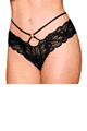 Stretch Lace Cheeky Open-Crotch Thong