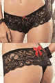 Stretch Lace Open Crotch Short