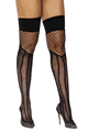 Vertical Design Fence Net and Crochet Thigh High