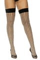 Silicone Stay Up Window Pane Sheer Thigh High