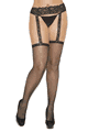 Fishnet Thigh Hi with Lace Garterbelt