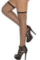 Big Diamond Net Thigh Hi with Lace Top