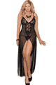 Elegant Moments ＜Lady Cat＞ Long Mesh Gown and G-string