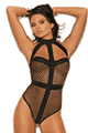 Diamond Net Slip on Teddy with Lycra Trim