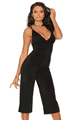 Deep V Lycra Jumpsuit