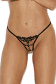 Elegant Moments ＜Lady Cat＞ Embroidered Applique G-string