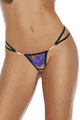 Elegant Moments ＜Lady Cat＞ Crotchless G-string with Embroidered Applique