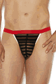 Elegant Moments ＜Lady Cat＞ Striped Mesh G-string Pouch画像