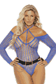 Off the Shoulder Long Sleeve Crochet Teddy