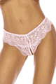 Elegant Moments ＜Lady Cat＞ Open Crotch Lace Panty with Pearl Accent