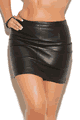 Elegant Moments ＜Lady Cat＞ Leather Pencil Mini Skirt画像
