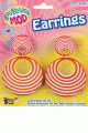 Orange Swirl Mod Earrings